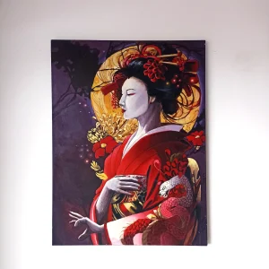 Obraz "Geisha na tle księżyca"