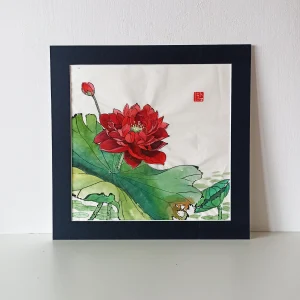 Kaligrafia "Czerwona lilia wodna"