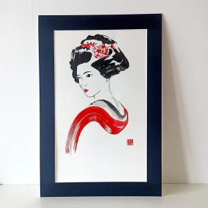 Kaligrafia "Geisha" 40x60 cm
